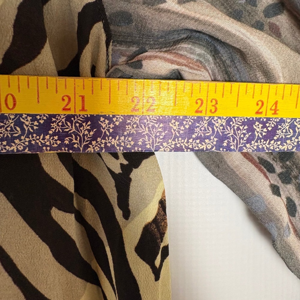 John Mark Patchwork Bird Zebra Print‎ Button Down… - image 9